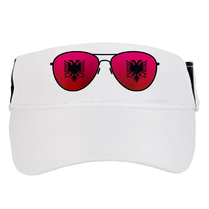 Albania Flag Aviator Sunglasses Adult Drive Performance Visor
