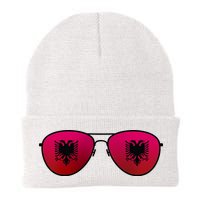 Albania Flag Aviator Sunglasses Beanie