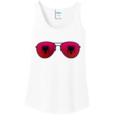 Albania Flag Aviator Sunglasses Ladies Essential Tank