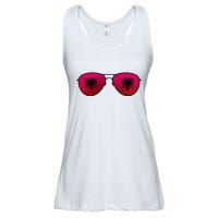 Albania Flag Aviator Sunglasses Ladies Essential Flowy Tank