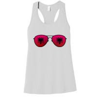 Albania Flag Aviator Sunglasses Women's Racerback Tank