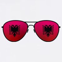 Albania Flag Aviator Sunglasses Tank Top