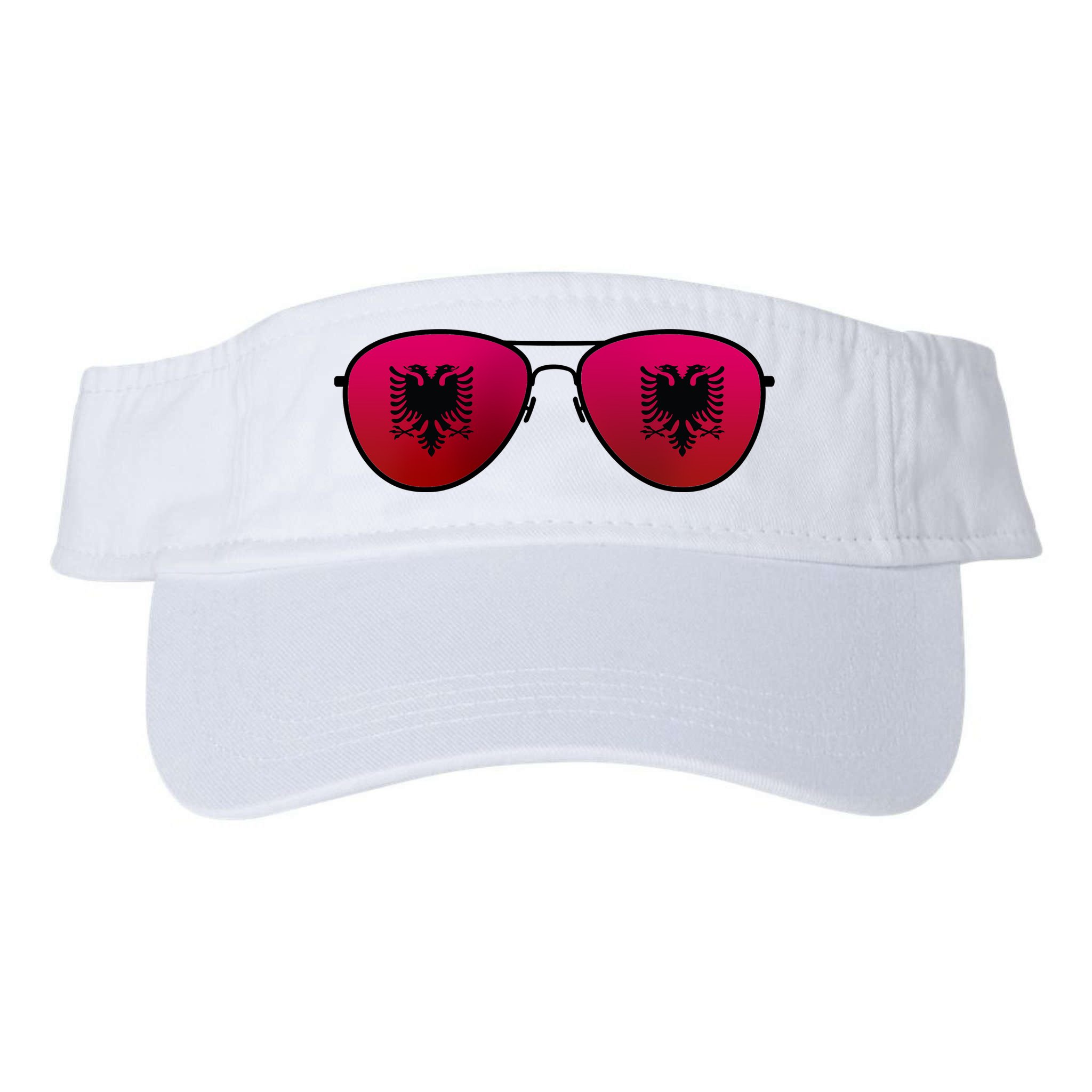 Albania Flag Aviator Sunglasses Visor