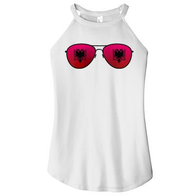 Albania Flag Aviator Sunglasses Women’s Perfect Tri Rocker Tank