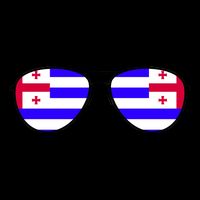 Ajaria Flag Aviator Sunglasses City Backpack