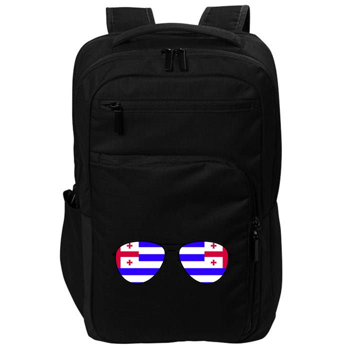 Ajaria Flag Aviator Sunglasses Impact Tech Backpack