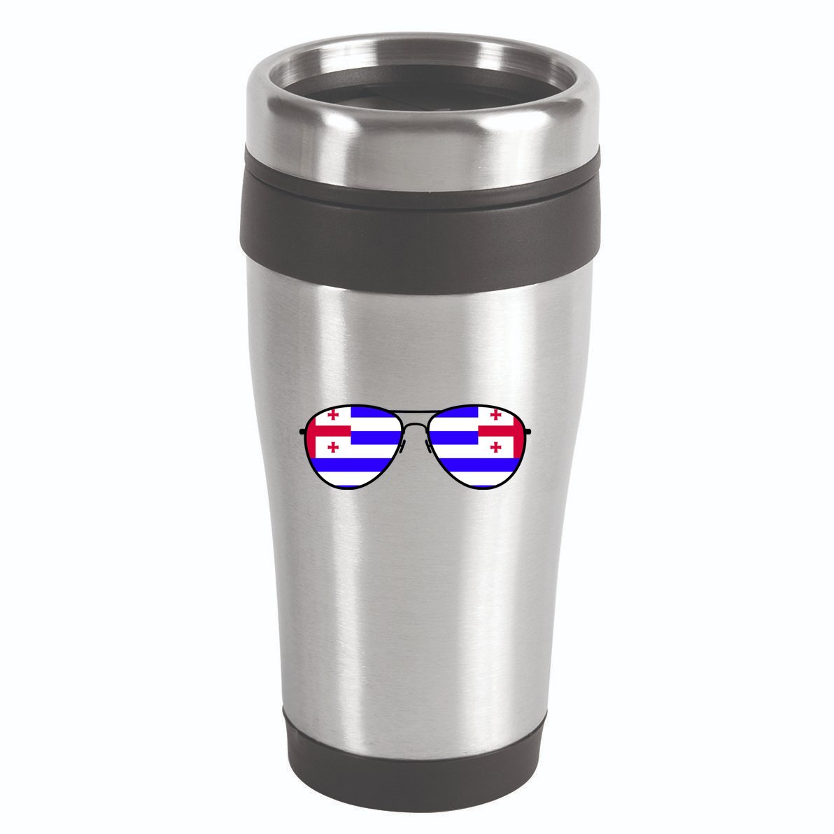 Ajaria Flag Aviator Sunglasses 16oz Travel Tumbler