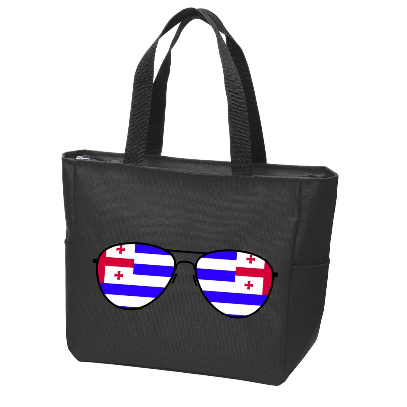 Ajaria Flag Aviator Sunglasses Zip Tote Bag