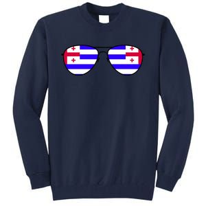 Ajaria Flag Aviator Sunglasses Tall Sweatshirt