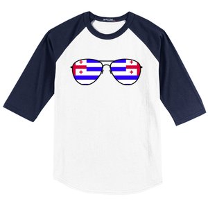 Ajaria Flag Aviator Sunglasses Baseball Sleeve Shirt