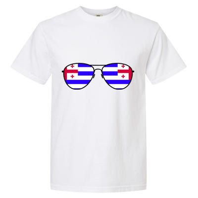 Ajaria Flag Aviator Sunglasses Garment-Dyed Heavyweight T-Shirt