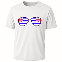 Ajaria Flag Aviator Sunglasses Cooling Performance Crew T-Shirt