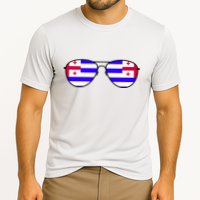 Ajaria Flag Aviator Sunglasses Cooling Performance Crew T-Shirt