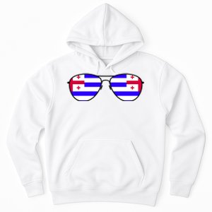 Ajaria Flag Aviator Sunglasses Hoodie