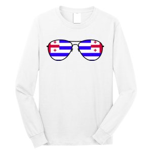 Ajaria Flag Aviator Sunglasses Long Sleeve Shirt