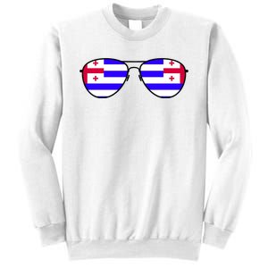 Ajaria Flag Aviator Sunglasses Sweatshirt