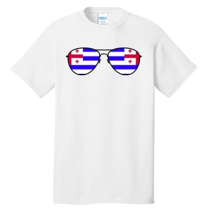 Ajaria Flag Aviator Sunglasses Tall T-Shirt