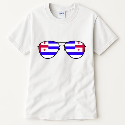 Ajaria Flag Aviator Sunglasses Tall T-Shirt