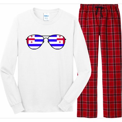 Ajaria Flag Aviator Sunglasses Long Sleeve Pajama Set