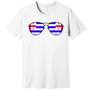 Ajaria Flag Aviator Sunglasses Premium T-Shirt