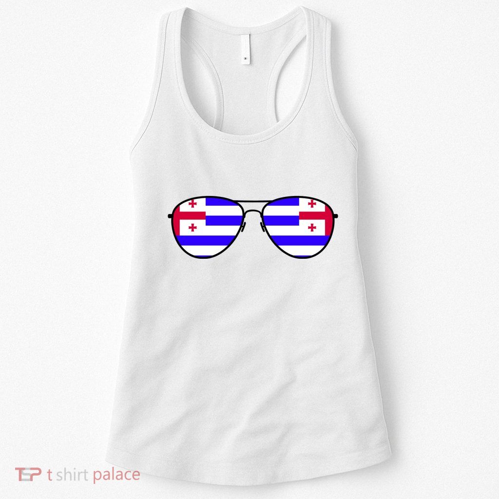 Ajaria Flag Aviator Sunglasses Womens Tank Top