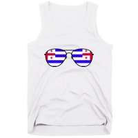 Ajaria Flag Aviator Sunglasses Tank Top