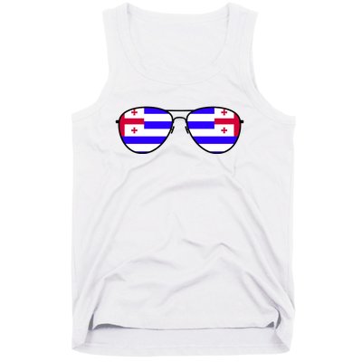 Ajaria Flag Aviator Sunglasses Tank Top