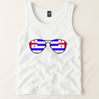 Ajaria Flag Aviator Sunglasses Tank Top