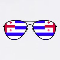 Ajaria Flag Aviator Sunglasses Tank Top