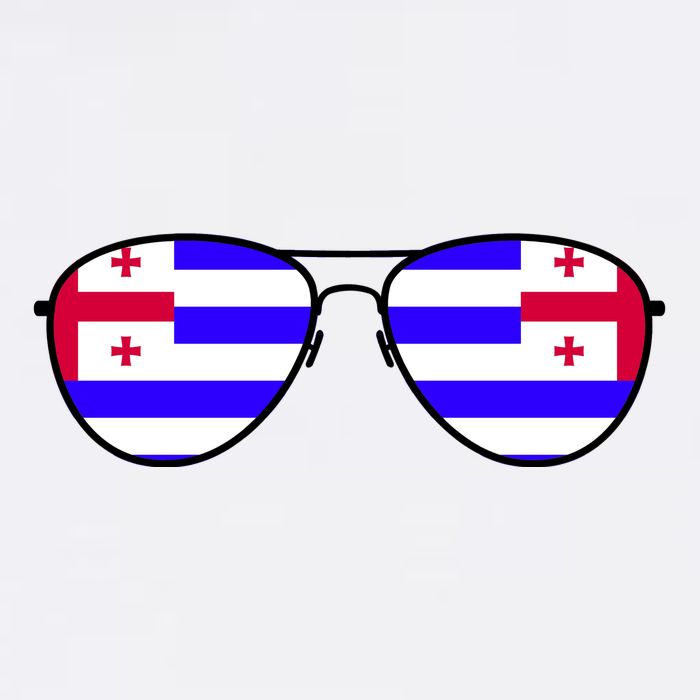 Ajaria Flag Aviator Sunglasses Tank Top