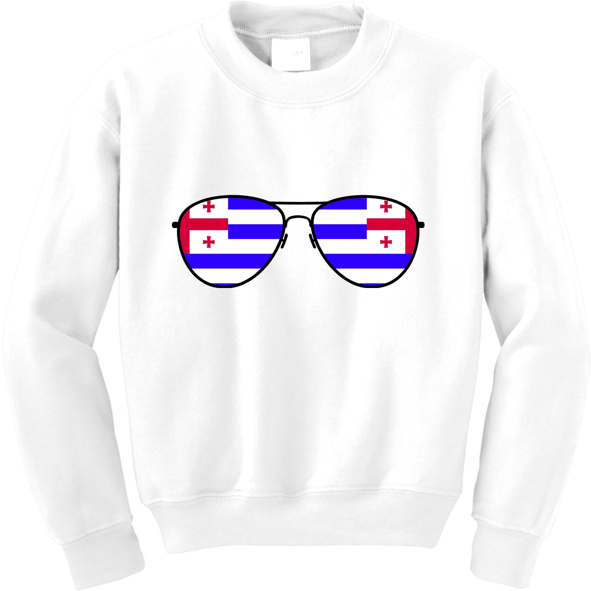 Ajaria Flag Aviator Sunglasses Kids Sweatshirt