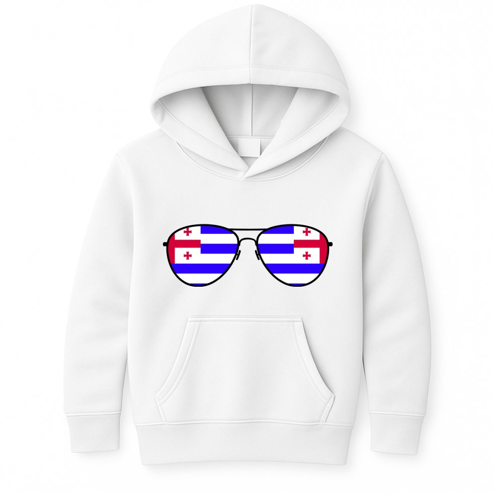 Ajaria Flag Aviator Sunglasses Kids Hoodie