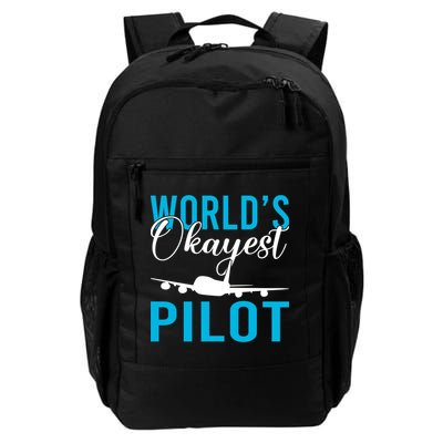 Airplane Flying Aircraft Worlds Okayest Pilot Cute Gift Backpack