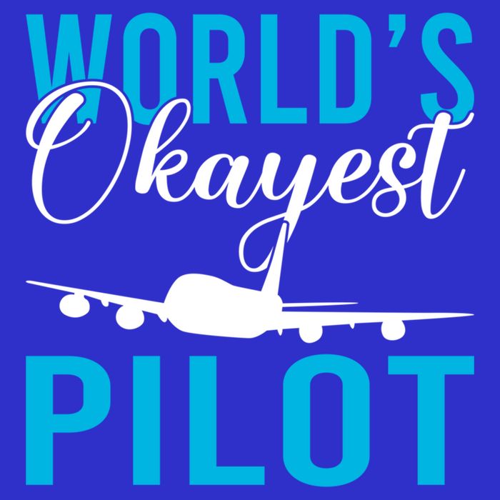 Airplane Flying Aircraft Worlds Okayest Pilot Cute Gift Kids T-Shirt