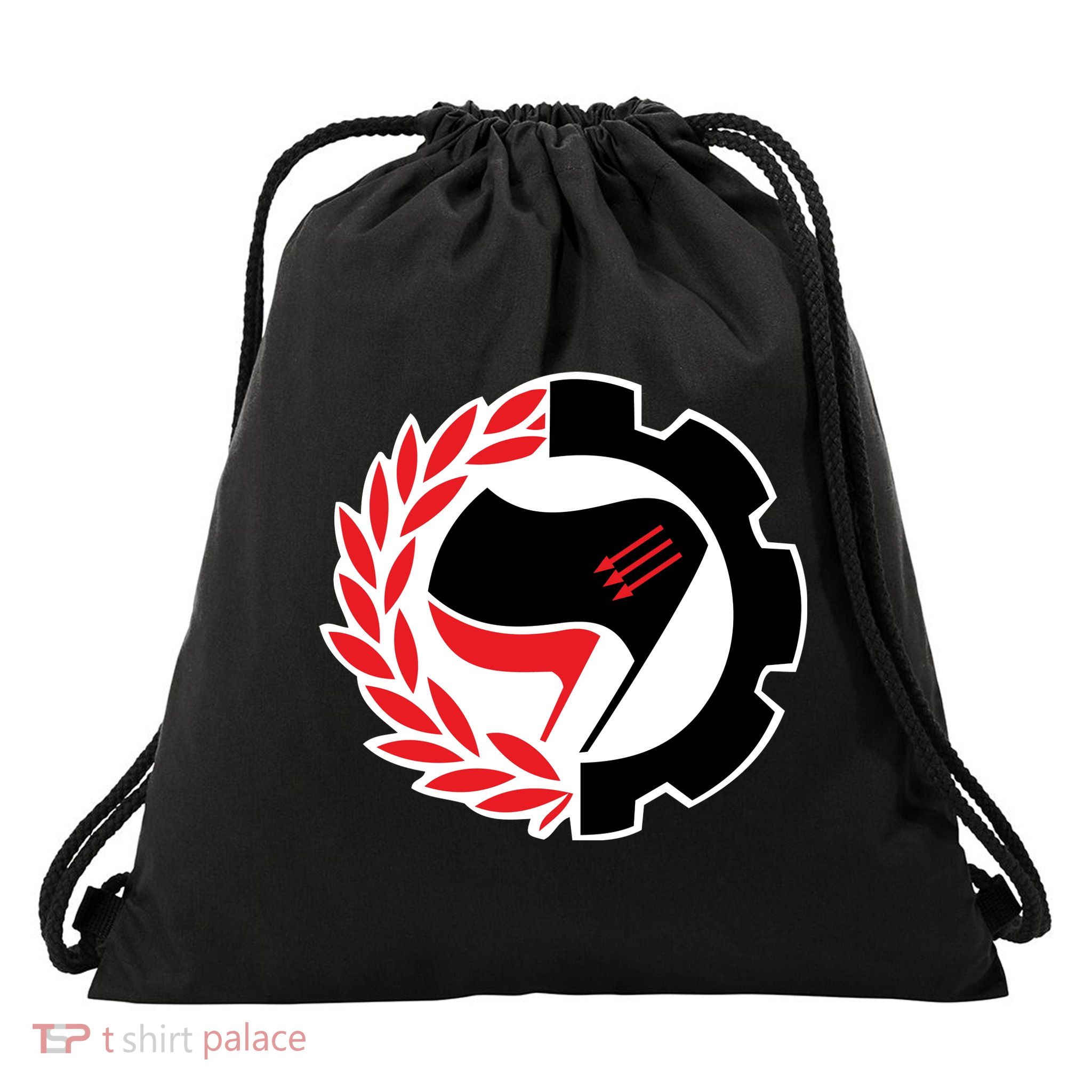 Anti Fascist Action Drawstring Bag