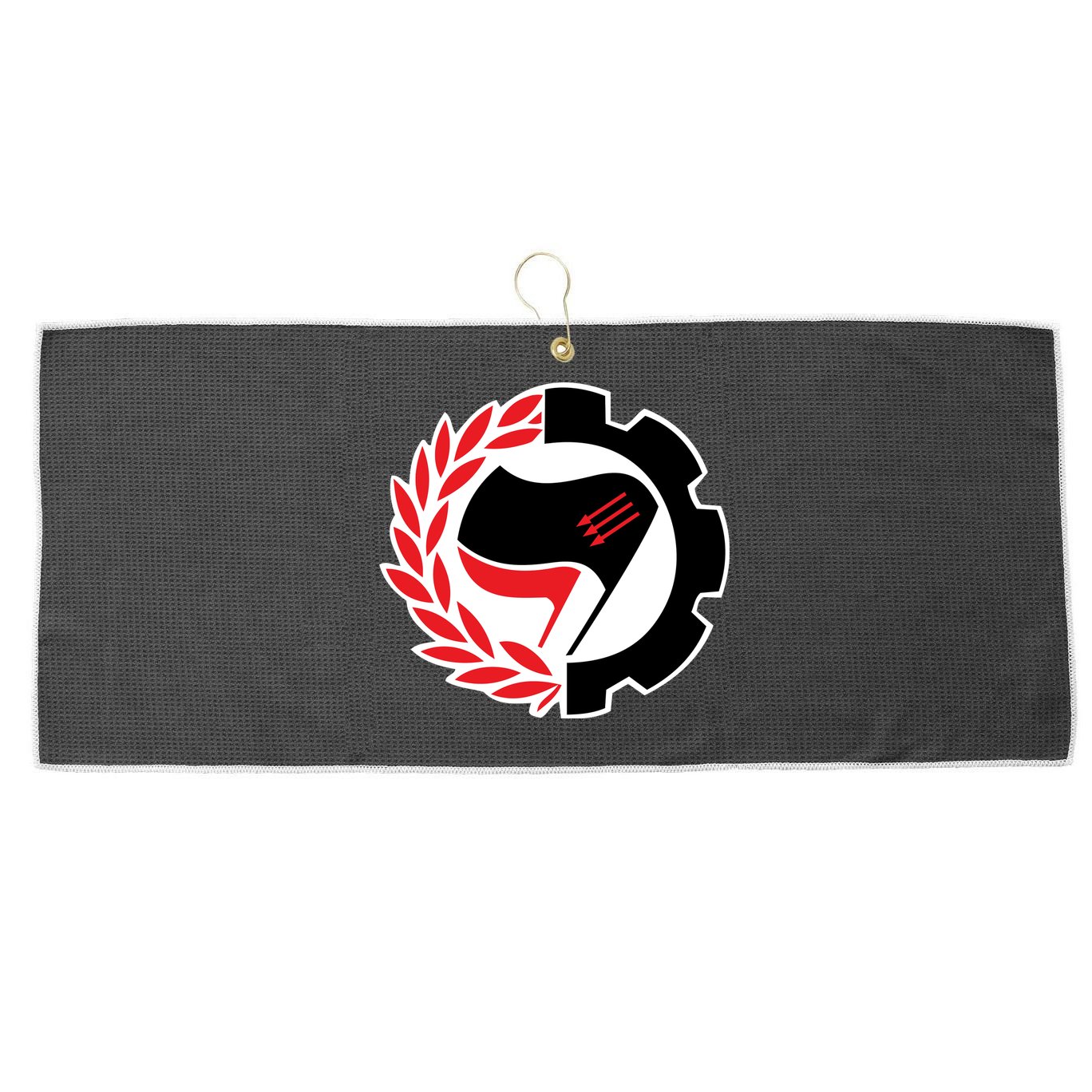Anti Fascist Action Large Microfiber Waffle Golf Towel