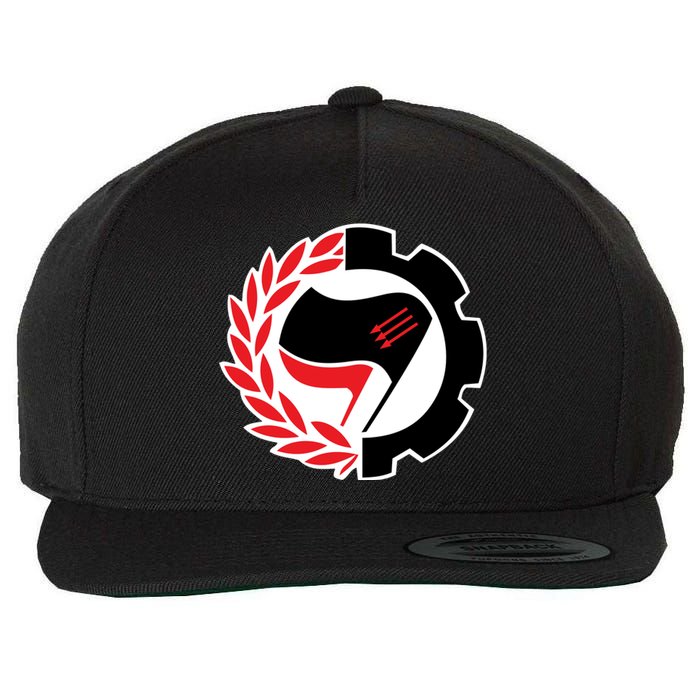 Anti Fascist Action Wool Snapback Cap