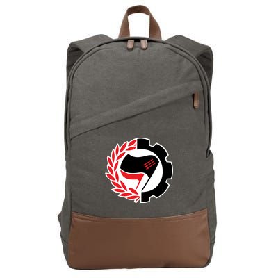 Anti Fascist Action Cotton Canvas Backpack