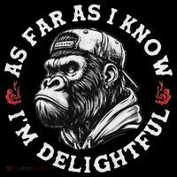 As Far As I Know I'm Delightful Funny Monkey 7-Panel Snapback Hat