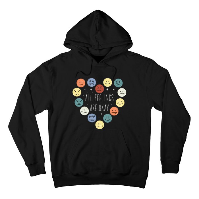 All Feelings Are Okay Mental Health Awareness Month Emotion Hoodie