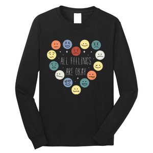 All Feelings Are Okay Mental Health Awareness Month Emotion Long Sleeve Shirt