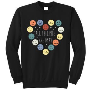 All Feelings Are Okay Mental Health Awareness Month Emotion Sweatshirt