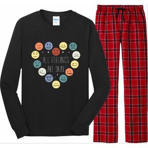 All Feelings Are Okay Mental Health Awareness Month Emotion Long Sleeve Pajama Set