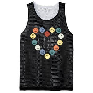 All Feelings Are Okay Mental Health Awareness Month Emotion Mesh Reversible Basketball Jersey Tank