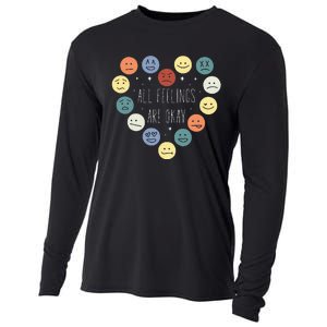 All Feelings Are Okay Mental Health Awareness Month Emotion Cooling Performance Long Sleeve Crew