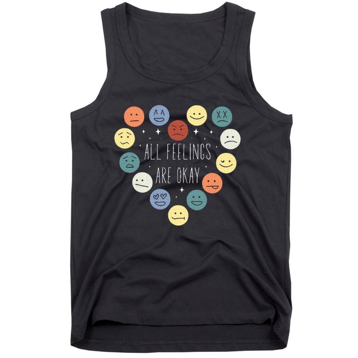 All Feelings Are Okay Mental Health Awareness Month Emotion Tank Top