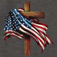 American Flag And Christian Cross Patriotic 4th Of July Vector Backpack