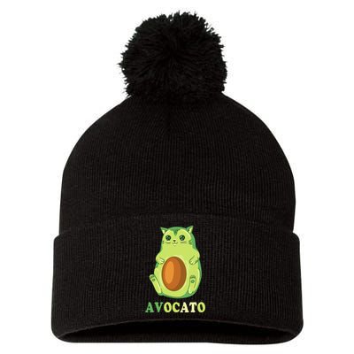 Avocato Funny Avocado Lover Cat Gifts Pom Pom 12in Knit Beanie