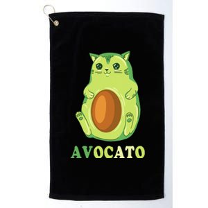 Avocato Funny Avocado Lover Cat Gifts Platinum Collection Golf Towel