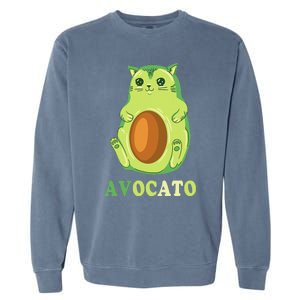 Avocato Funny Avocado Lover Cat Gifts Garment-Dyed Sweatshirt